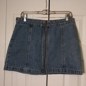 Altar'd State Mini Jean Skirt Full Front Zipper Size M